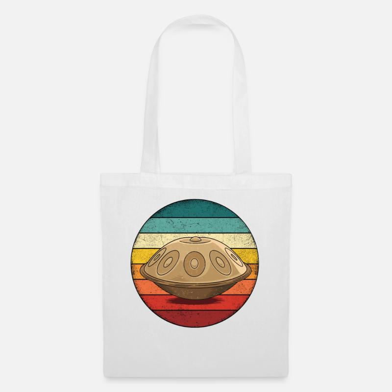 Retro Handpan Hang Drum - Stoffbeutel - Weiß