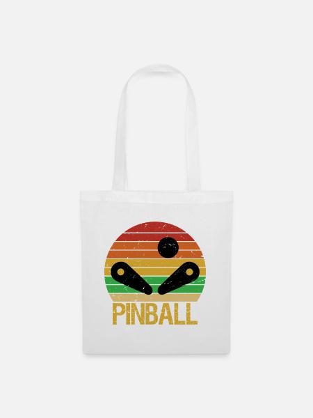 Vintage Pinball Funny Pinballer Machine Flippin - Stoffbeutel - Weiß