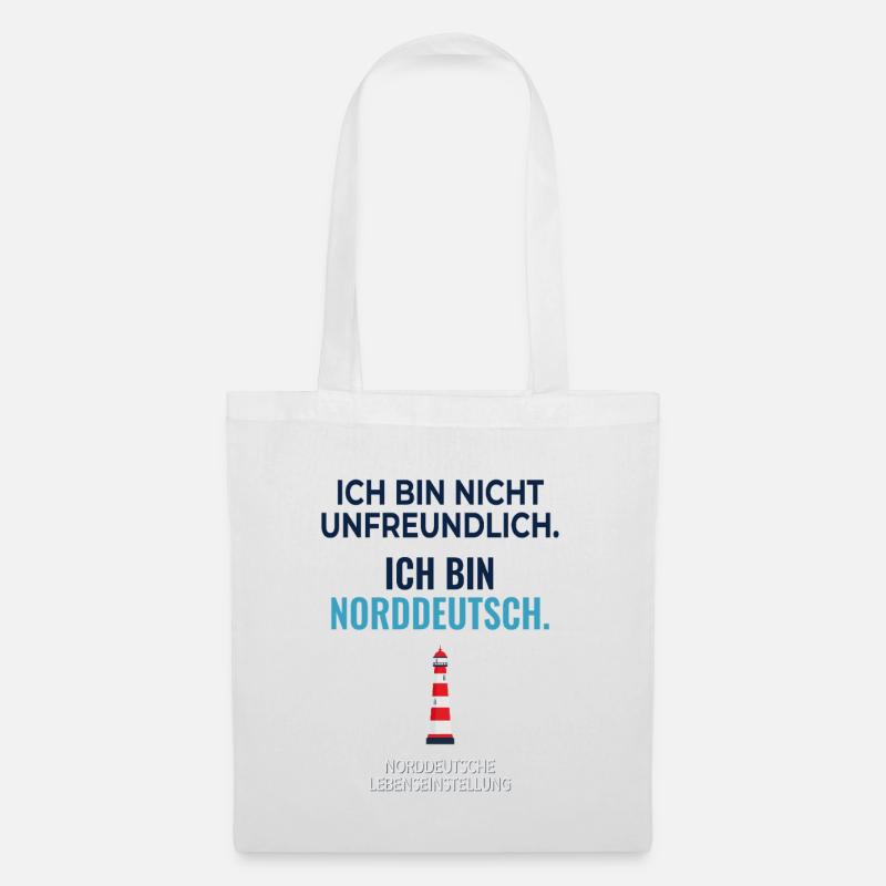 Nicht unfreundlich – nur norddeutsch - Stoffbeutel - Weiß