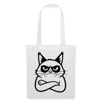 Cat Line Art Cartoon Illustration - Tote Bag - white - Front