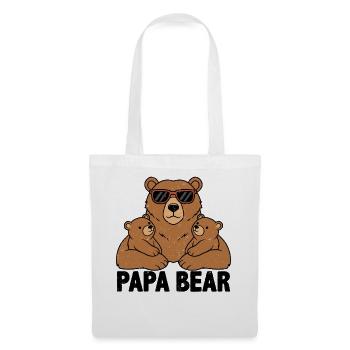 Papa Ours - Sac en tissu - blanc - Devant