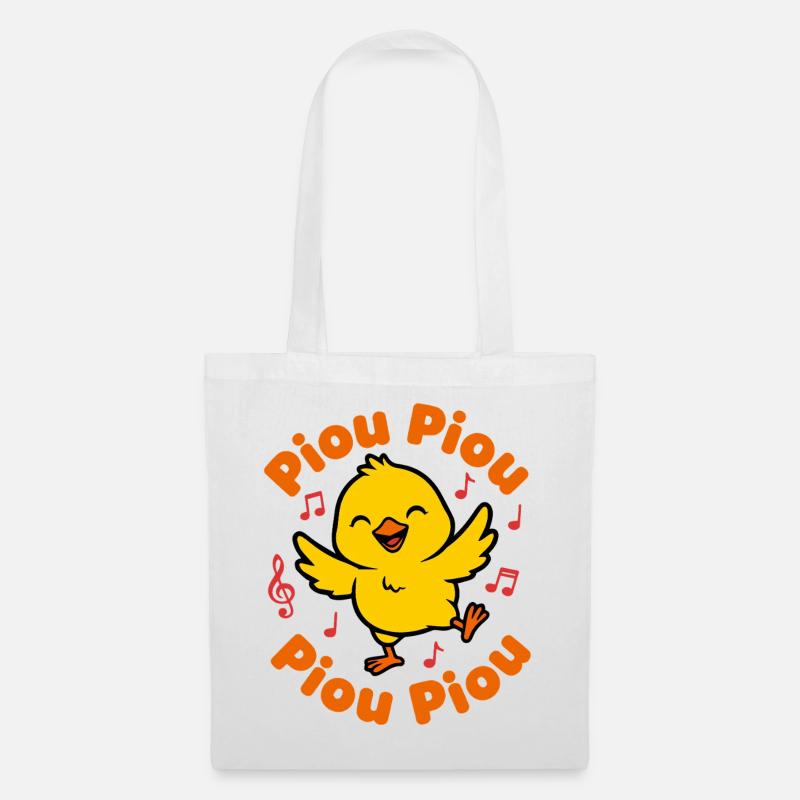 Chick Piou-Piou Glückliche Tänzerin - Stoffbeutel - Weiß