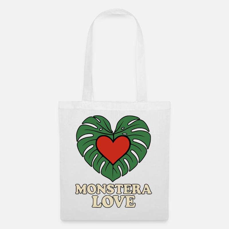 Monstera Love - Stoffbeutel - Weiß