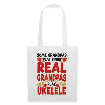 Ukulélé hawaïen Ukulélé Grand-père Un peu - Sac en tissu - blanc - Devant
