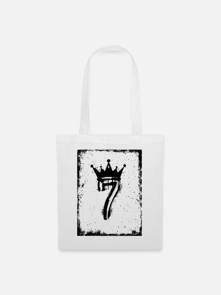 7 – Crown King Design - Stoffbeutel - Weiß