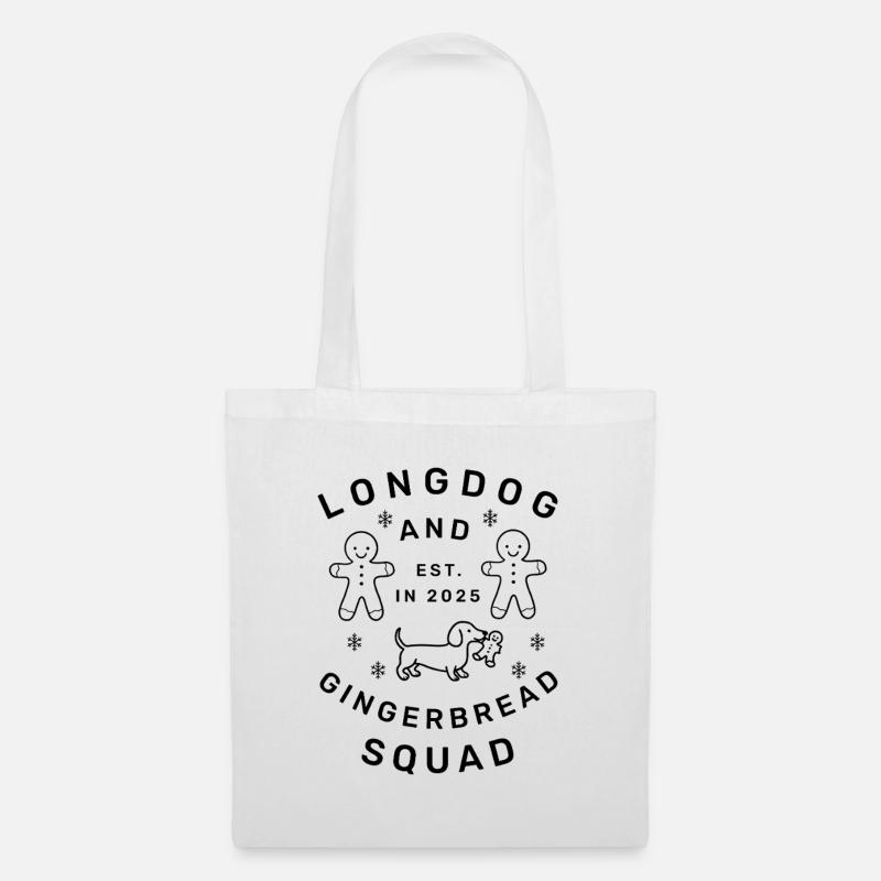 Longdog & Gingerbread Squad - Stoffbeutel - Weiß