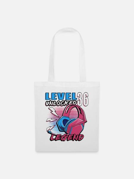 Level 36 Entsperrte Legende Kopfhörer - Stoffbeutel - Weiß