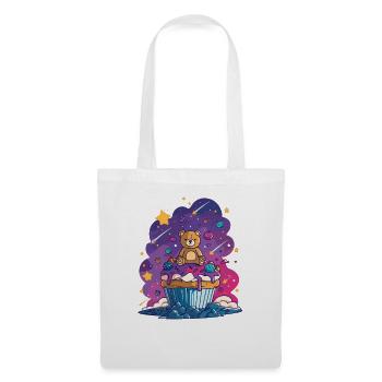 Teddy Bear Cupcake in the Cosmos - Tote Bag - white - Front