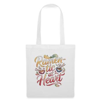 Ramen-tic At Heart Japanese Food Noodle Ramen - Tote Bag - white - Front