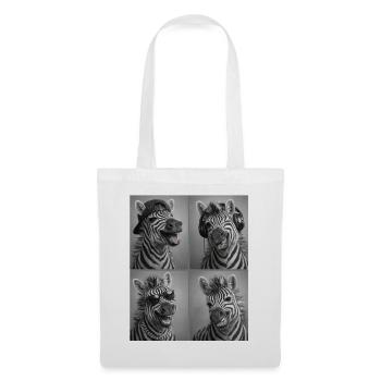 Zèbre - Sac en tissu - blanc - Devant