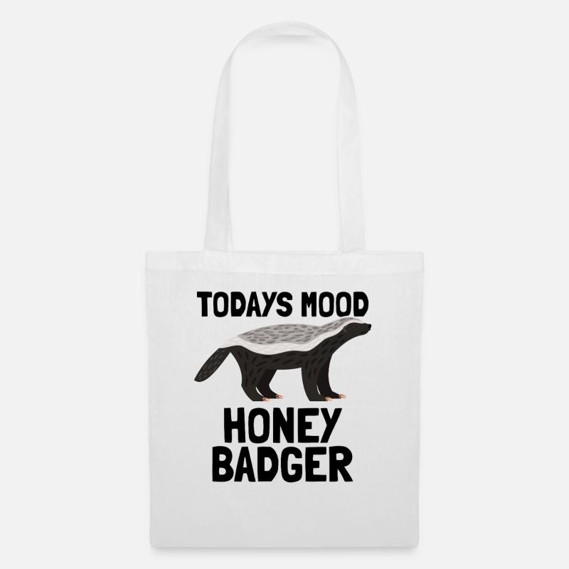 Honey Badger Today's Mood - Stoffbeutel - Weiß