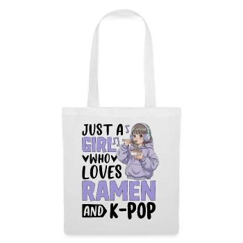 Just A Girl Who Loves Ramen And K-Pop - Tote Bag - white - Front