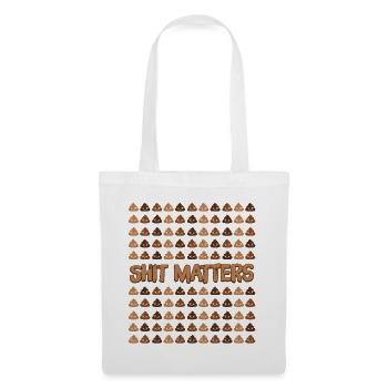 Shit Matters Poop Pattern - Tote Bag - white - Front
