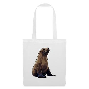 Animal phoque Lion de mer - Sac en tissu - blanc - Devant