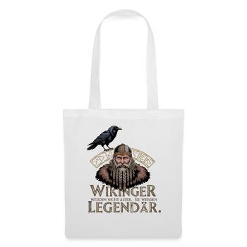 Viking Viking Legend Sailor Odin Raven Fighter - Tote Bag - white - Front