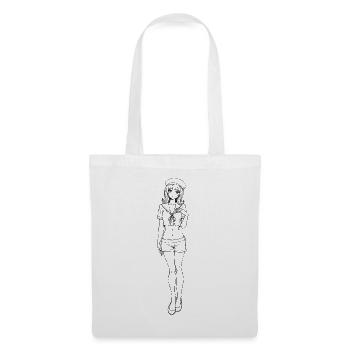 Pin-up sailor navy retro look - Tote Bag - white - Front