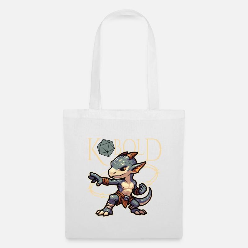 Kobold Warrior and Dice - Tote Bag - white
