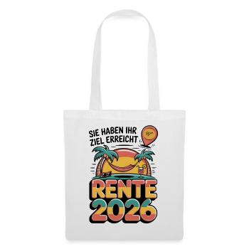 Retraite des pensionnés 2026 Homme & Femme - Sac en tissu - blanc - Devant