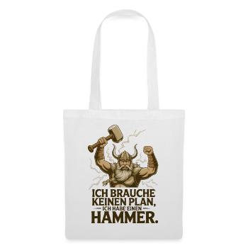 Légende viking viking marin Odin Raven Fighter - Sac en tissu - blanc - Devant