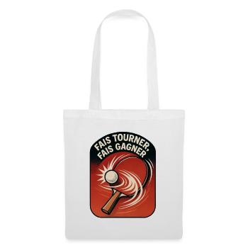 Fais tourner Fais gagner - Ping Pong - Sac en tissu - blanc - Devant