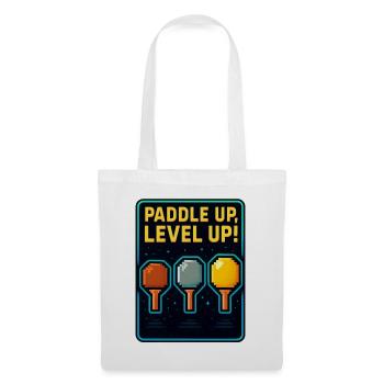 Paddle Up, Level Up Ping Pong - Sac en tissu - blanc - Devant