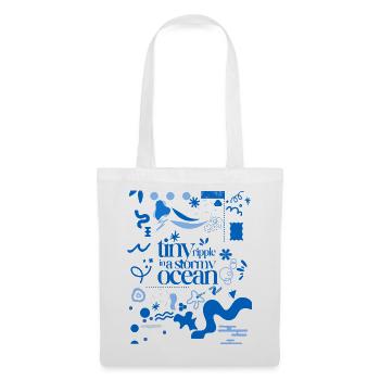 Tiny ripple in a stormy ocean (busy pattern) - Tote Bag - white - Front
