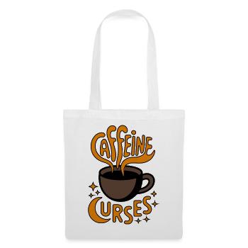 Caffeine Curves Kaffee-Logo - Stoffbeutel - Weiß - Vorne