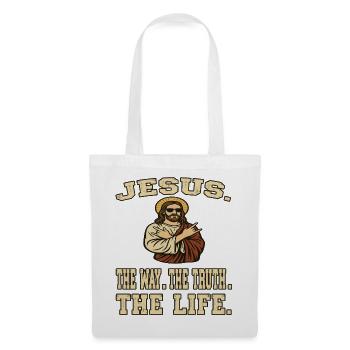 Jesus . The Way. The Truth. The Life. - Christen - Stoffbeutel - Weiß - Vorne