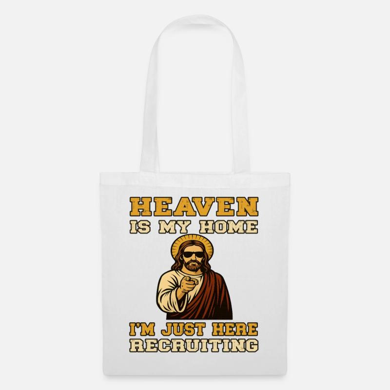Heaven is my Home - Uncle Jesus Recruiting  - Stoffbeutel - Weiß