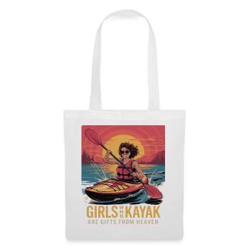 Girls Who Kayak Heaven Gift Design - Stoffbeutel - Weiß - Vorne