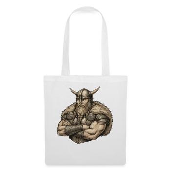 Légende viking viking marin Odin Raven Fighter - Sac en tissu - blanc - Devant