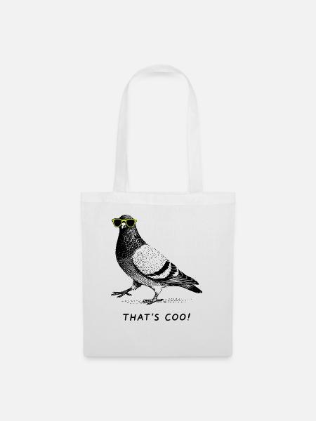 That's Coo - Coole Taube - Stoffbeutel - Weiß