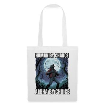 Motif loup-garou Alpha par choix - Sac en tissu - blanc - Devant
