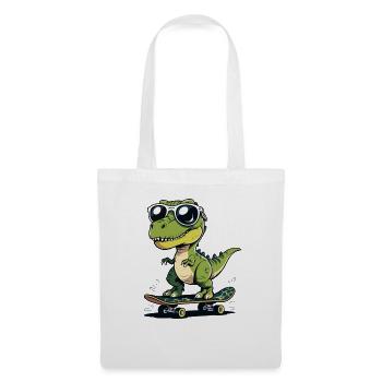 Skater alligator with sunglasses - Tote Bag - white - Front