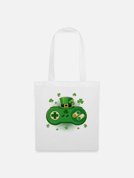 Irischer Videospiel-Controller St Pats - Stoffbeutel - Weiß