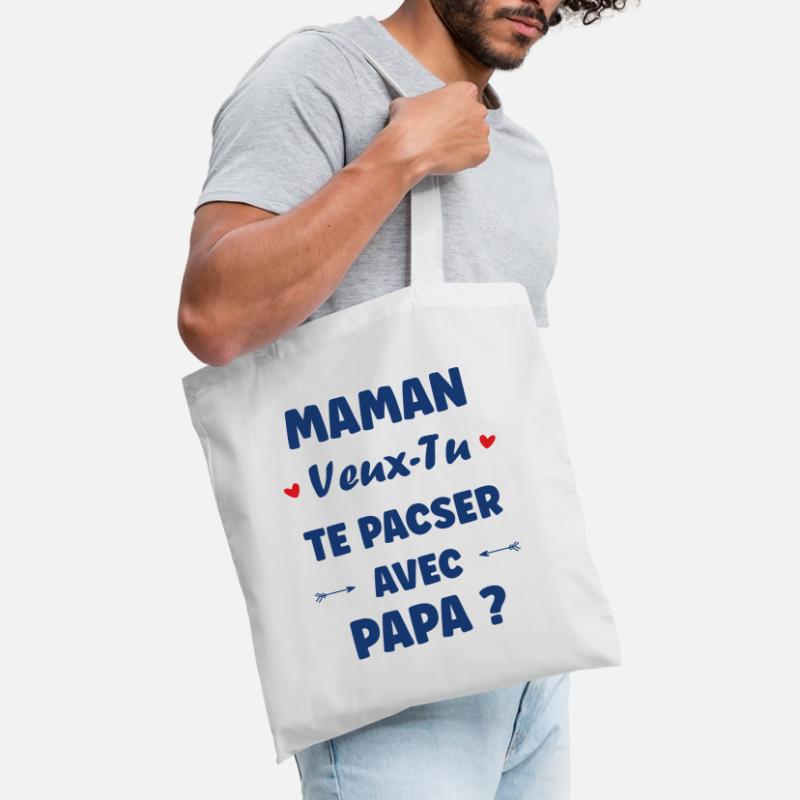Mama, willst du eine eingetragene Lebenspartnerschaft mit Papa eingehen? Stoffbeutel