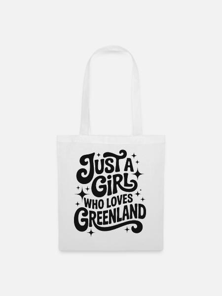 Just a Girl who Loves Greenland Grönland Fan - Stoffbeutel - Weiß