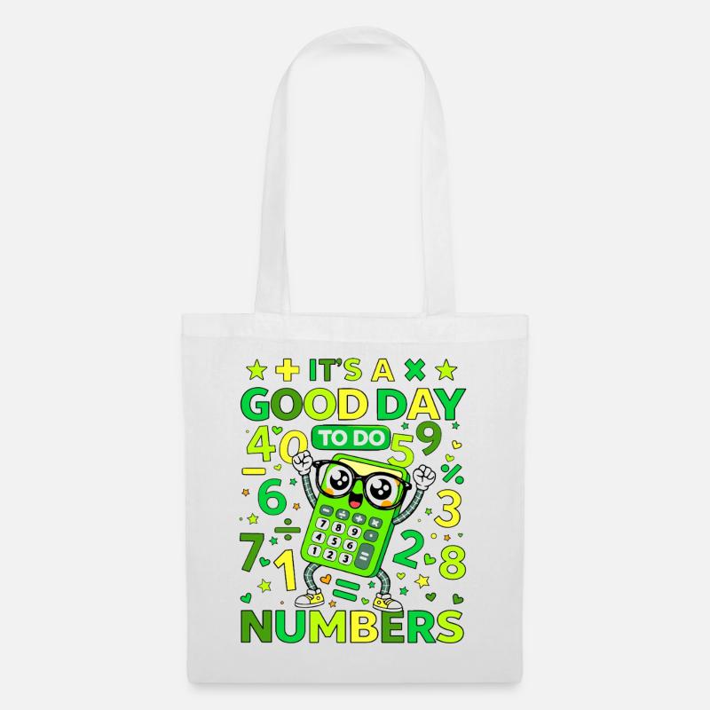 Cheerful Calculator Numbers - Tote Bag - white