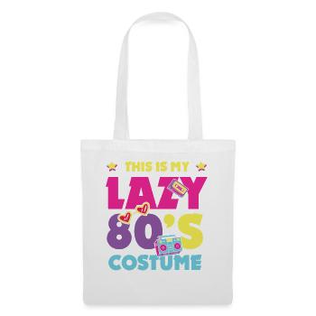 This is my Lazy 80's 80's Costume Costume - Tote Bag - white - Front