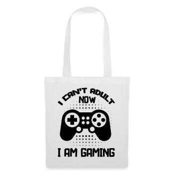 Je ne peux plus devenir adulte maintenant, je joue aux expressions drôles de gamer - Sac en tissu - blanc - Devant