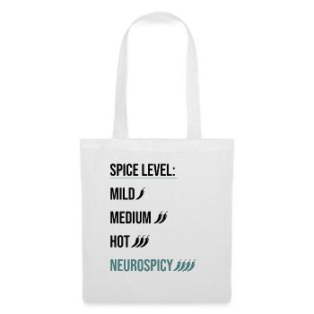Spice Level Neurospicy - Neurodivergent Humor - Tote Bag - white - Front