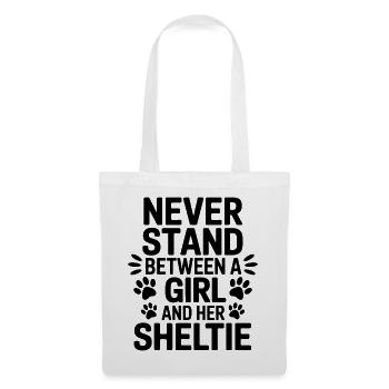 Expressions du chien de berger des Shetland, drôle de cadeau Sheltie - Sac en tissu - blanc - Devant