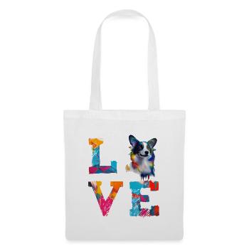 Cardigan Welsh Corgi Love Colourful Dog Art - Tote Bag - white - Front