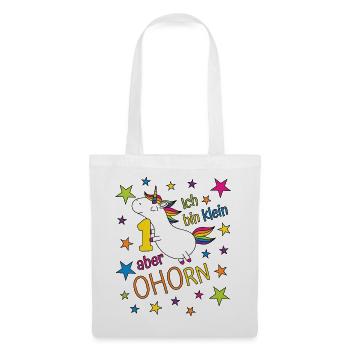 Licorne fille d’un an, je suis petite mais - Sac en tissu - blanc - Devant