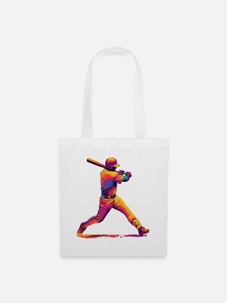 Pop-Art Baseball Swing - Stoffbeutel - Weiß