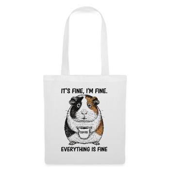 Its Fine Im Fine Coffee Guinea Pig - Tote Bag - white - Front