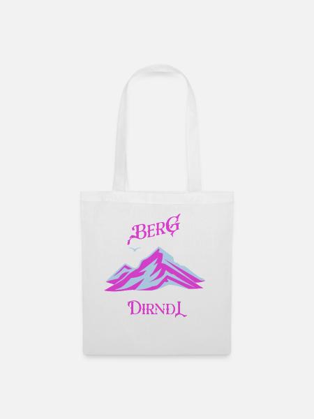 Berg Dirndl Neon Pastell - Stoffbeutel - Weiß