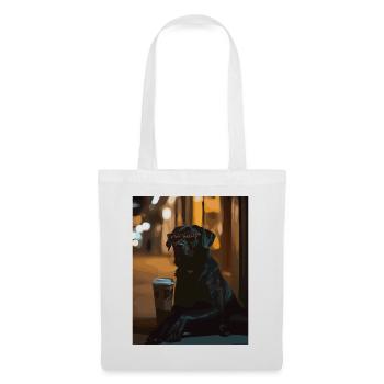 Night lounge dog with sunglasses - Tote Bag - white - Front