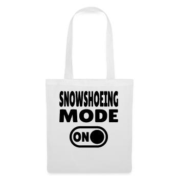 Snowshoeing Mode ON Winterabenteuer im Schnee - Stoffbeutel - Weiß - Vorne
