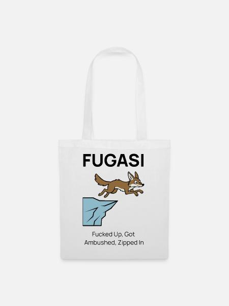FUGASI: Fuchs in der Patsche. - Stoffbeutel - Weiß